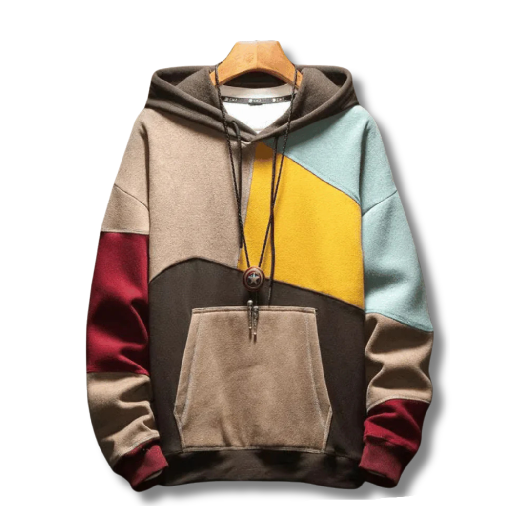 Hoodie herr, bomull — modern luvtröja med grafiskt tryck