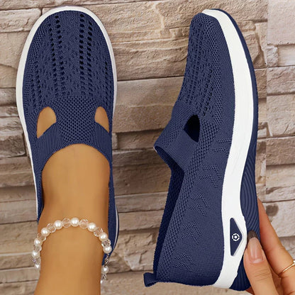 Slip-on skor dam, ortopediska — textil med dämpad innersula