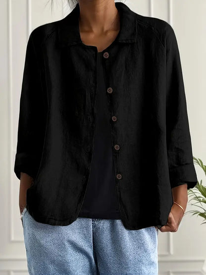 Skjortcardigan dam, lätt — klassisk kofta med knappar