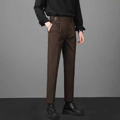 Kostymbyxor herr, slim fit — eleganta raka byxor för hösten