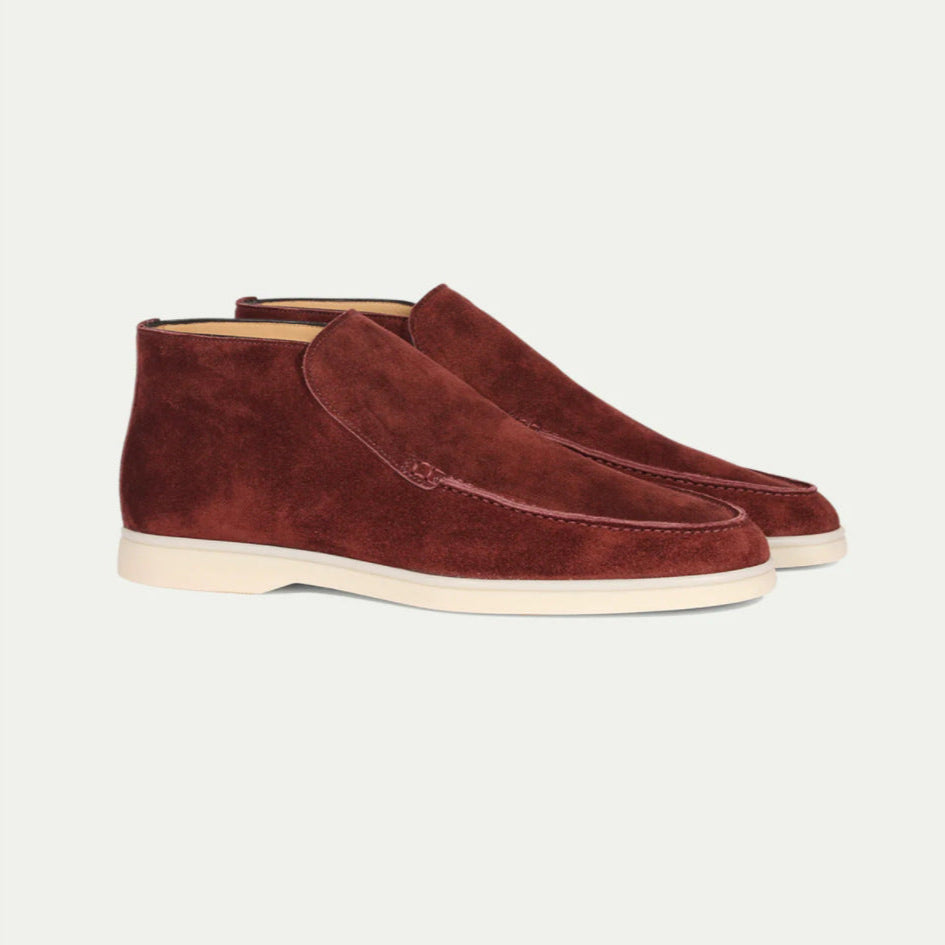 Loafers herr, slip-on — bekväma skor med gummisula