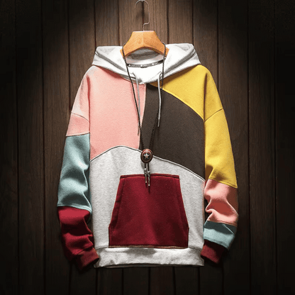 Hoodie herr, bomull — modern luvtröja med grafiskt tryck