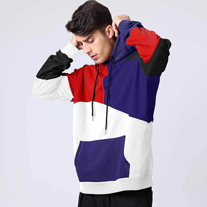 Hoodie herr, bomull — modern luvtröja med grafiskt tryck