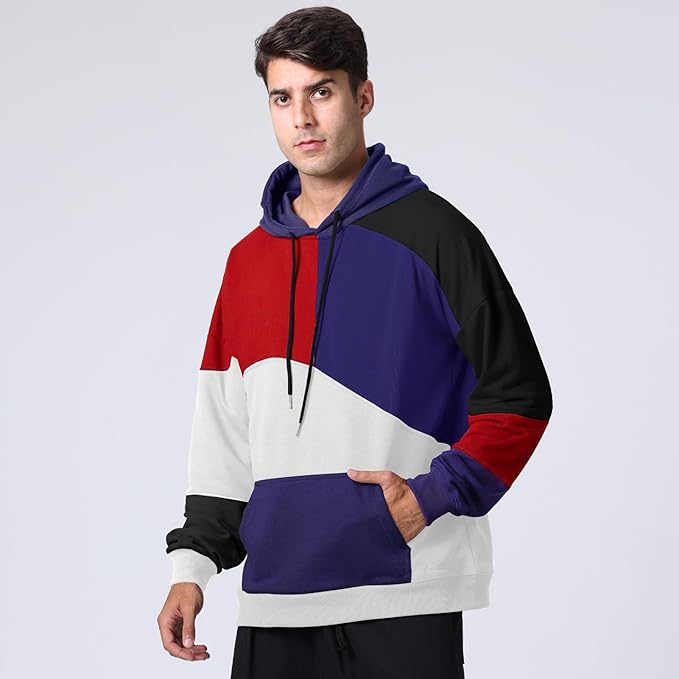 Hoodie herr, bomull — modern luvtröja med grafiskt tryck