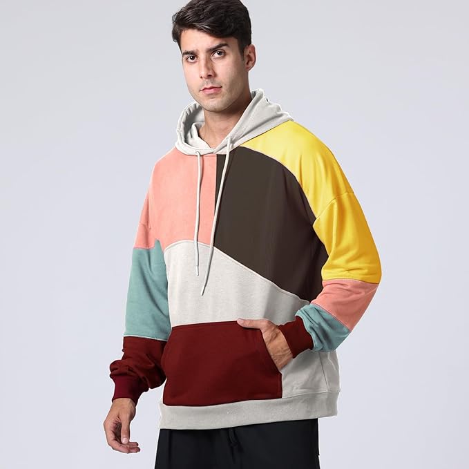 Hoodie herr, bomull — modern luvtröja med grafiskt tryck