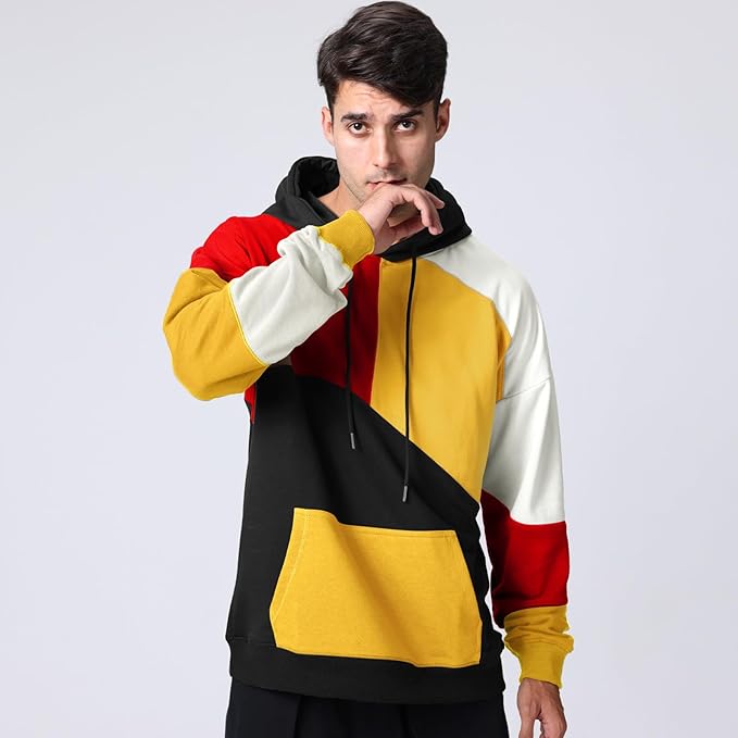 Hoodie herr, bomull — modern luvtröja med grafiskt tryck