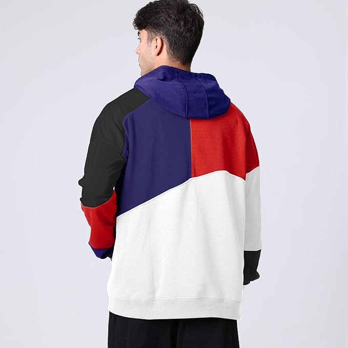Hoodie herr, bomull — modern luvtröja med grafiskt tryck