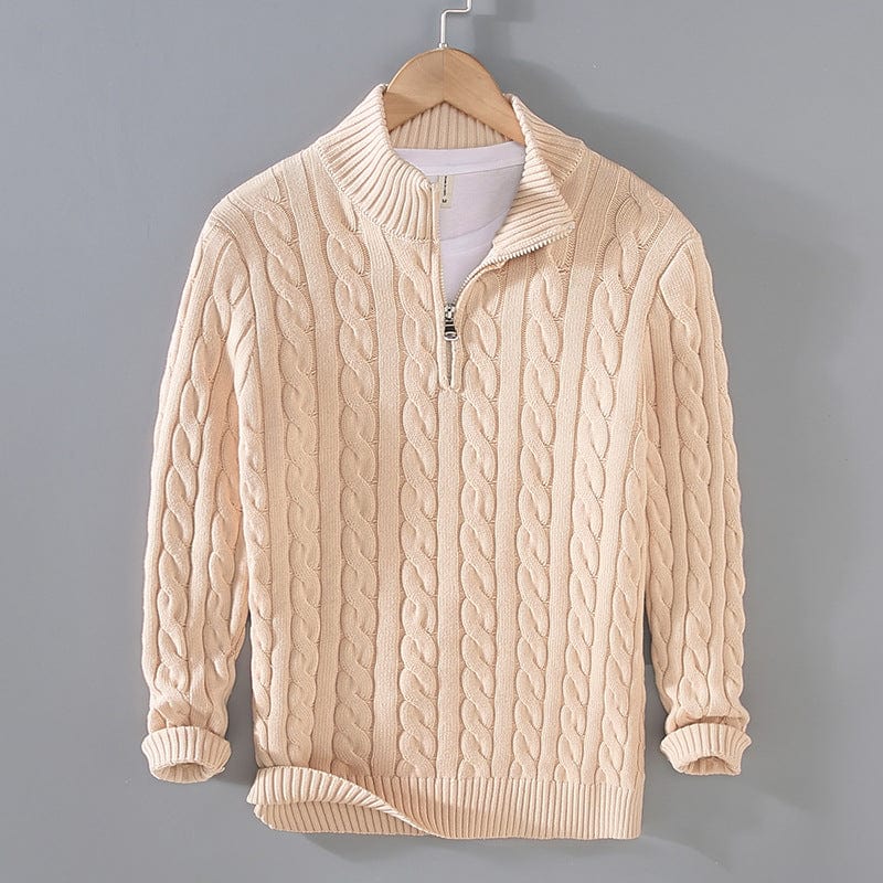 Höstpullover herr — mjuk och varm stickad