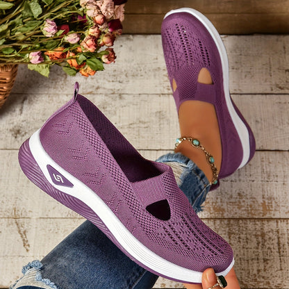 Slip-on skor dam, ortopediska — textil med dämpad innersula