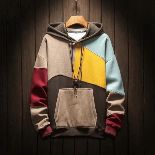 Hoodie herr, bomull — modern luvtröja med grafiskt tryck