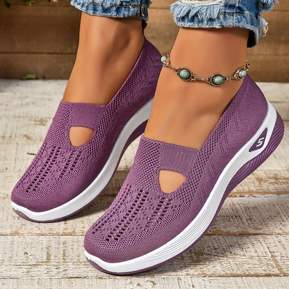Slip-on skor dam, ortopediska — textil med dämpad innersula