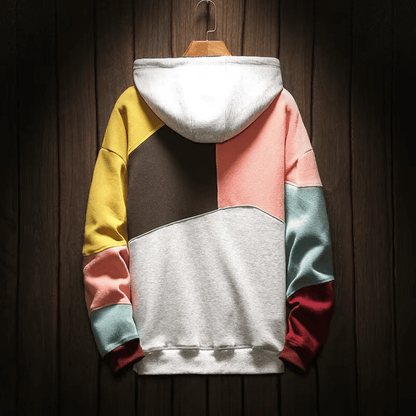 Hoodie herr, bomull — modern luvtröja med grafiskt tryck