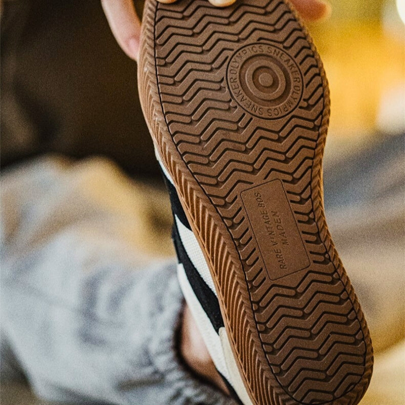 Klassiska sneakers herr — retro sneakers med stötdämpande sula