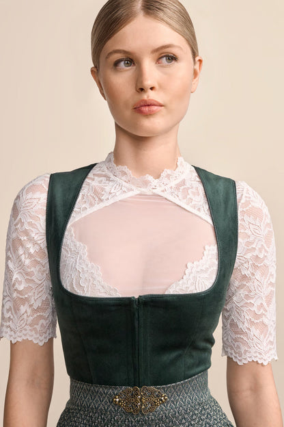 Dirndl dam, mörkgrön — Oktoberfest-klänning (60 cm)