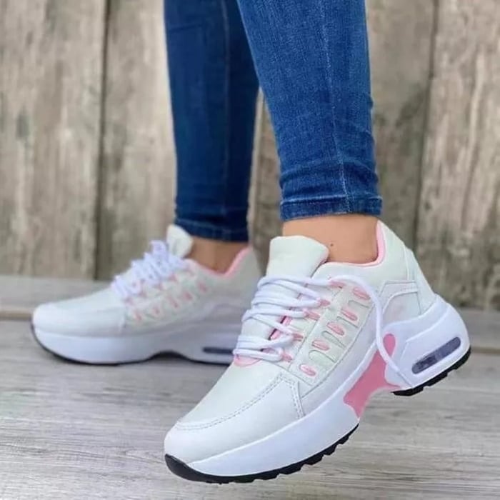 Sneakers dam, ortopediska — bekväma med luftkuddesåla, stötdämpande vardagsskor