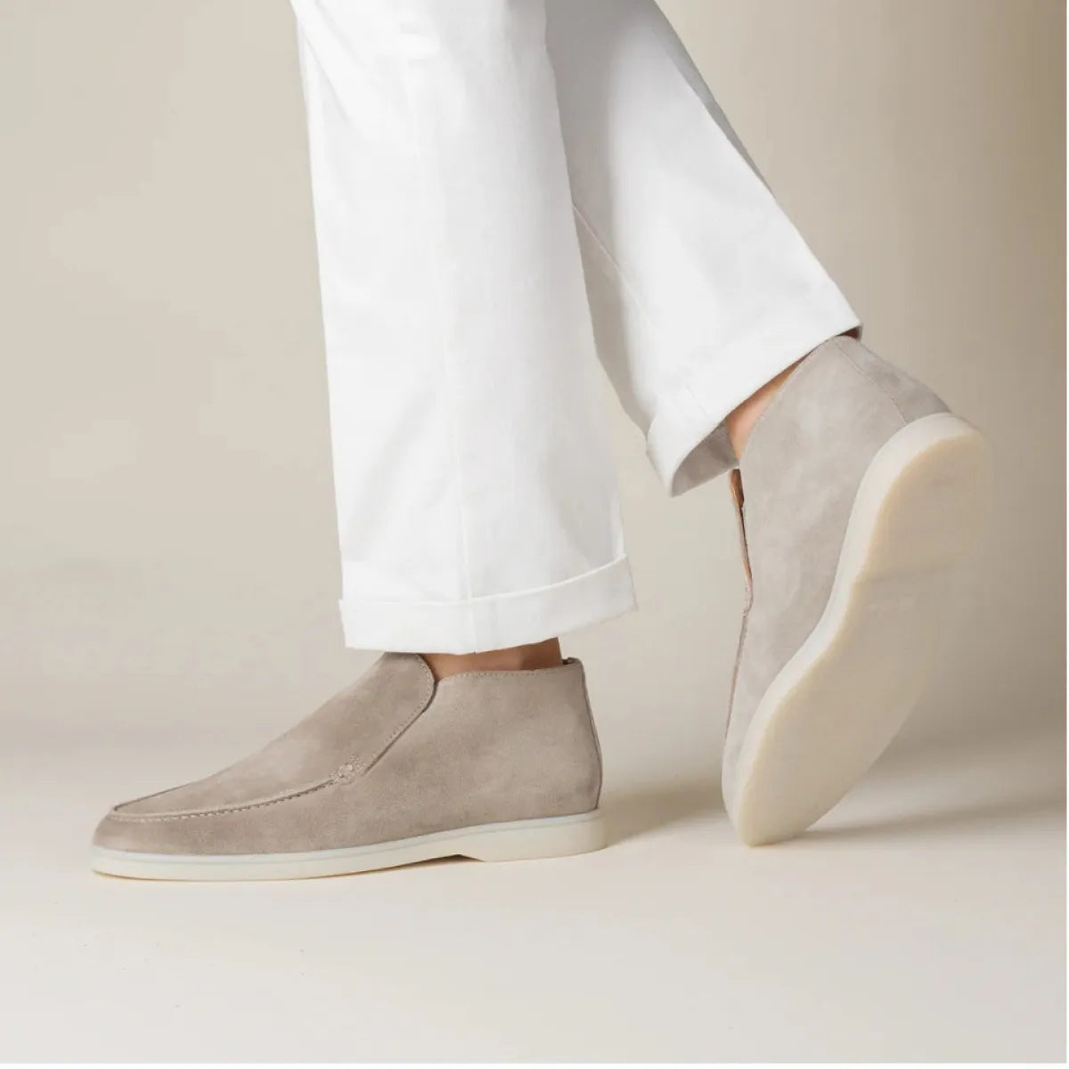 Loafers herr, slip-on — bekväma skor med gummisula