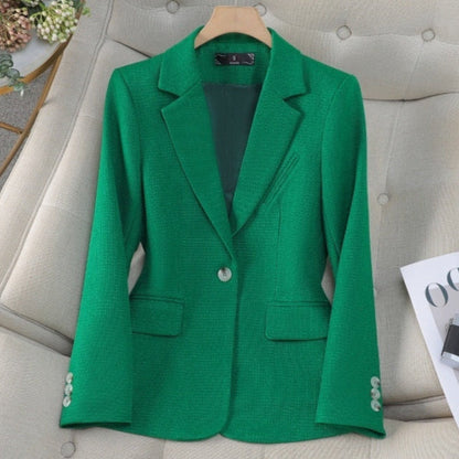 Blazer dam, figursydd — elegant kavaj med fickor