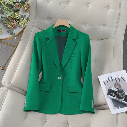 Blazer dam, figursydd — elegant kavaj med fickor