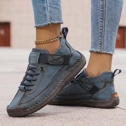 Slip-on sneakers dam — med kardborreband och dämpad sula, bekväma