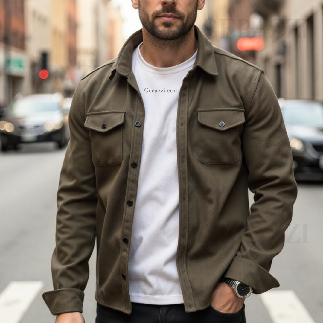 Slim elegant jacka herr — stilren höstjacka