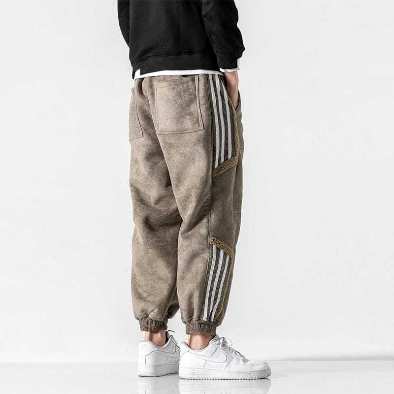 Joggingbyxa herr — ledig streetwear-passform med paneldetaljer