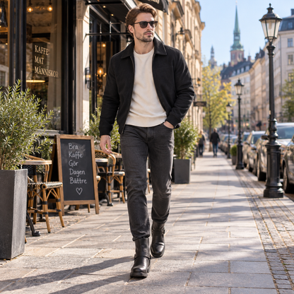 Cowboyboots herr — westernstövlar med sidodragkedja