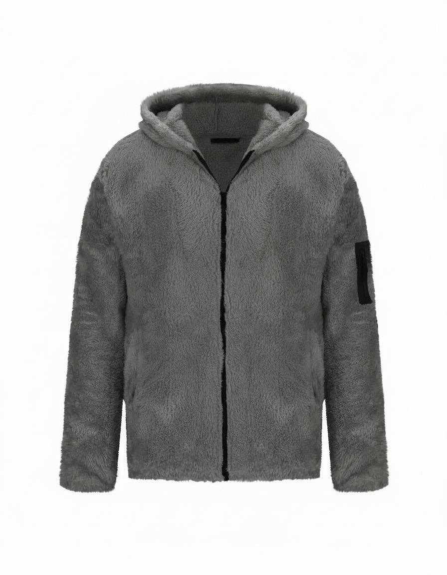 Tjock fleecejacka dam — varm vinterjacka i fleece