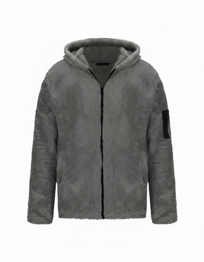 Tjock fleecejacka dam — varm vinterjacka i fleece
