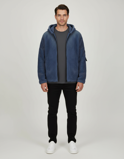 Tjock fleecejacka dam — varm vinterjacka i fleece