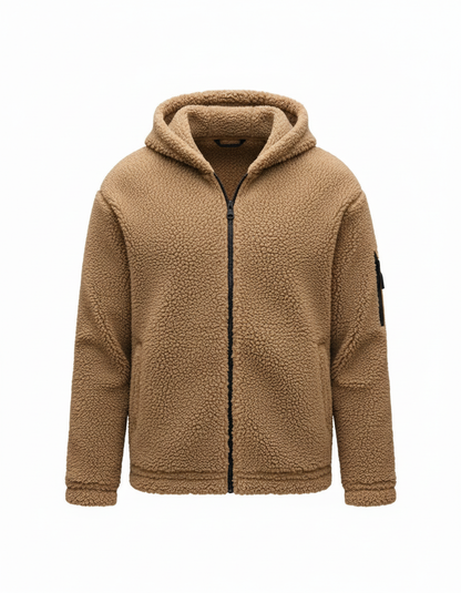 Tjock fleecejacka dam — varm vinterjacka i fleece