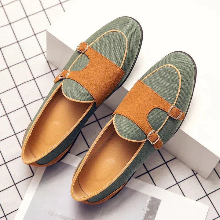 Loafers herr, eleganta — klassiska skor i läderimitation