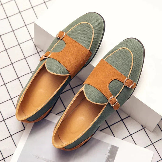 Loafers herr, eleganta — klassiska skor i läderimitation