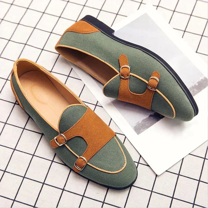 Loafers herr, eleganta — klassiska skor i läderimitation