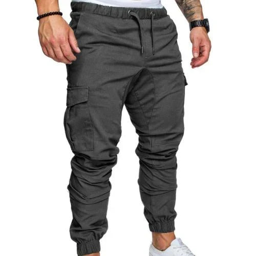 Joggingbyxor herr — lätta med ankelmuddar och dragkedjefickor