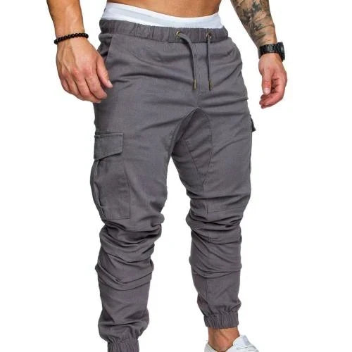 Joggingbyxor herr — lätta med ankelmuddar och dragkedjefickor