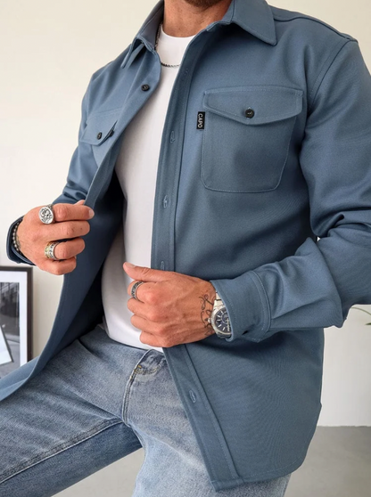 Skjorta herr — långärmad i tidlös höstlook