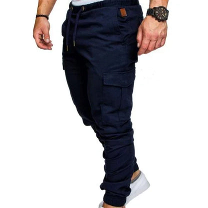 Joggingbyxor herr — lätta med ankelmuddar och dragkedjefickor