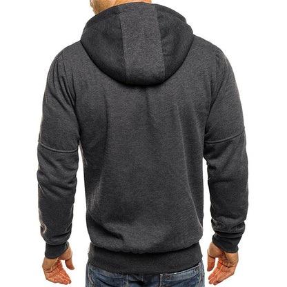 Hoodie herr med dragkedja — lässig zip hoodie