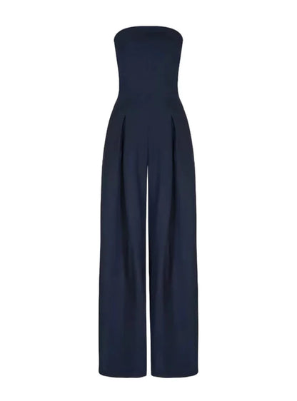 Jumpsuit dam, ärmlös — elegant med vid passform för sommaren