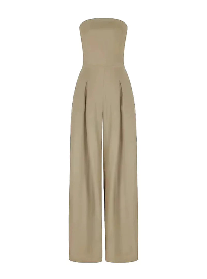 Jumpsuit dam, ärmlös — elegant med vid passform för sommaren
