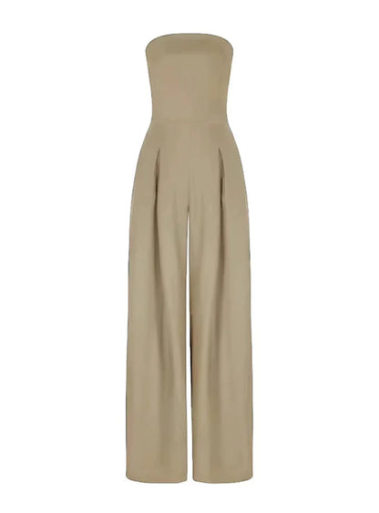 Jumpsuit dam, ärmlös — elegant med vid passform för sommaren