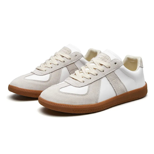 Sneakers herr, textil — snörade med halkfri och bekväm såla