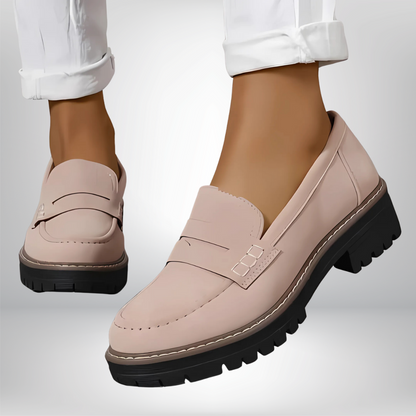 Loafers dam — bekväma slip-on med halkfri sula