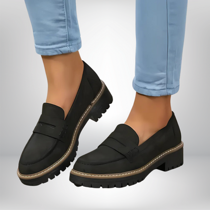 Loafers dam — bekväma slip-on med halkfri sula