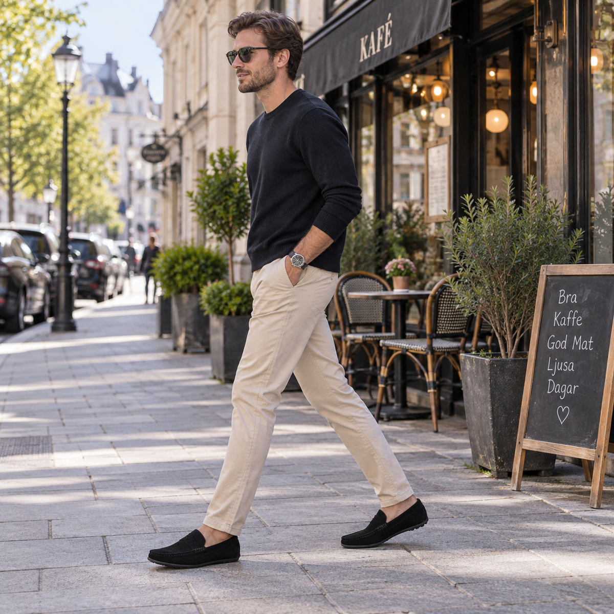 Loafers herr — klassiska penny loafers i slip-on