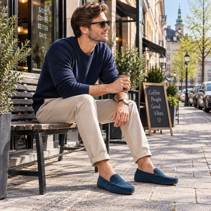 Loafers herr — klassiska penny loafers i slip-on