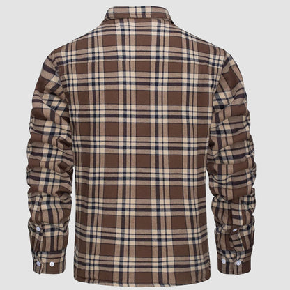 Skjortjacka herr med fickor — ledig overshirt för hösten
