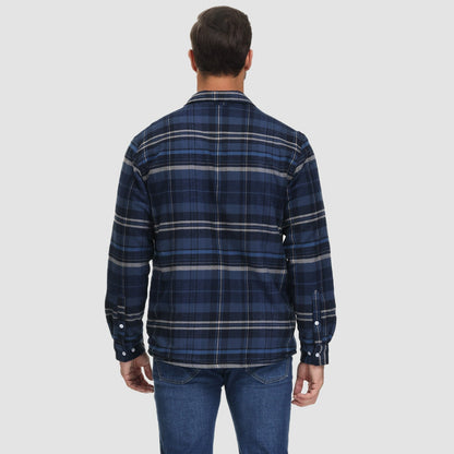 Skjortjacka herr med fickor — ledig overshirt för hösten