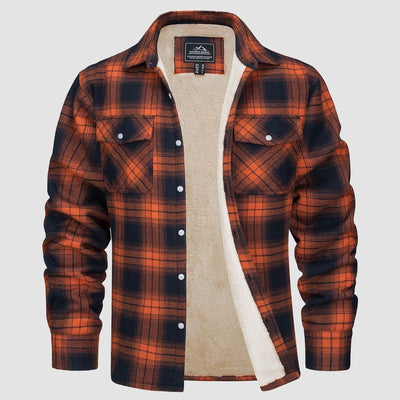 Skjortjacka herr med fickor — ledig overshirt för hösten