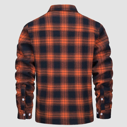 Skjortjacka herr med fickor — ledig overshirt för hösten